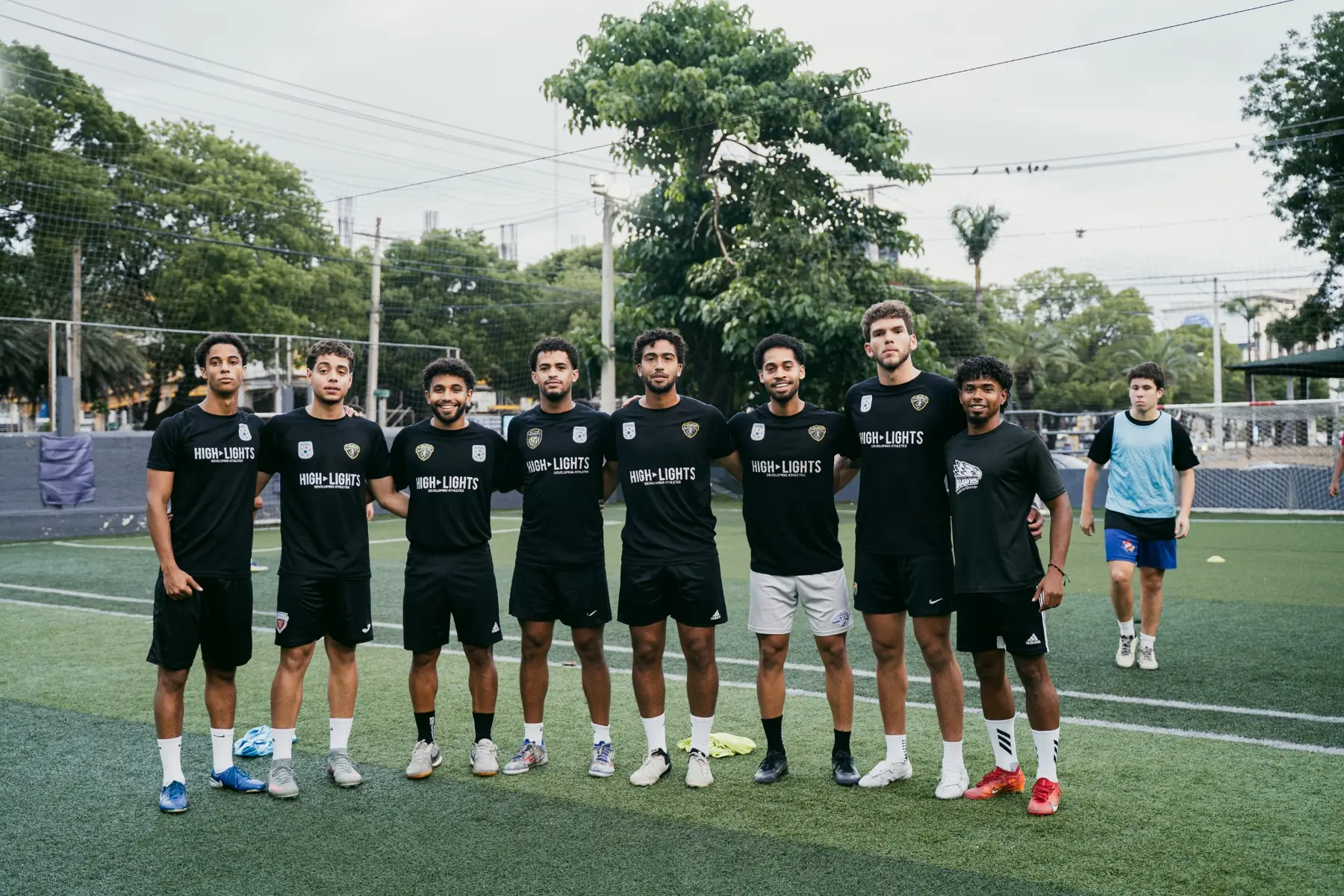 Highlights College Program student-athletes together after training